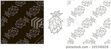 Monochrome Seamless pattern. Set in hand draw style. Can be used for fabric and etc Monochrome Seamless pattern. Set in hand draw style. Can be used for fabric and etc 105540838