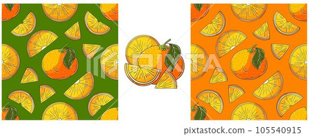 Seamless pattern. Color Set in hand draw style. Can be used for fabric and etc Seamless pattern. Color Set in hand draw style. Can be used for fabric and etc 105540915