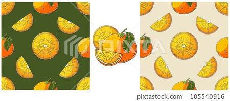Seamless pattern. Color Set in hand draw style. Can be used for fabric and etc Seamless pattern. Color Set in hand draw style. Can be used for fabric and etc 105540916