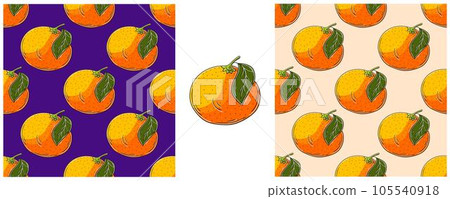 Seamless pattern. Color Set in hand draw style. Can be used for fabric and etc Seamless pattern. Color Set in hand draw style. Can be used for fabric and etc 105540918