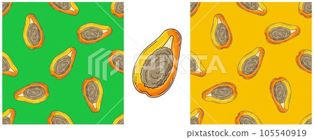 Seamless pattern. Color Set in hand draw style. Can be used for fabric and etc Seamless pattern. Color Set in hand draw style. Can be used for fabric and etc 105540919