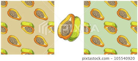 Seamless pattern. Color Set in hand draw style. Can be used for fabric and etc Seamless pattern. Color Set in hand draw style. Can be used for fabric and etc 105540920