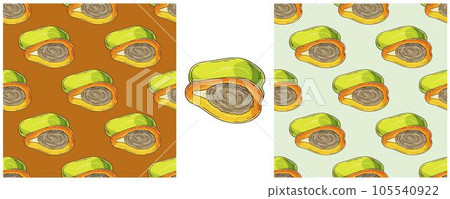 Seamless pattern. Color Set in hand draw style. Can be used for fabric and etc Seamless pattern. Color Set in hand draw style. Can be used for fabric and etc 105540922