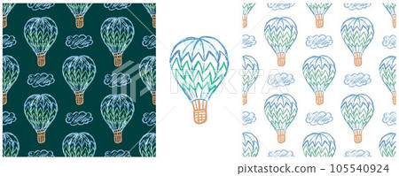 Set Drawings With Wax Crayons Print For Cloth Stock Illustration   105540924 