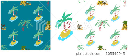 Set drawings with wax crayons. Print for cloth design, textile, fabric, wallpaper, wrapping paper Set drawings with wax crayons. Print for cloth design, textile, fabric, wallpaper, wrapping paper 105540945