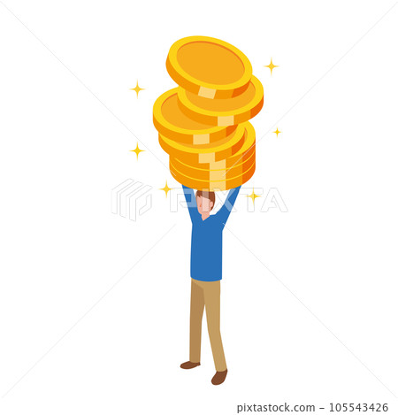 man winning a lot of money 105543426