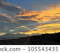 Sunset over Shonan Beach 105543435