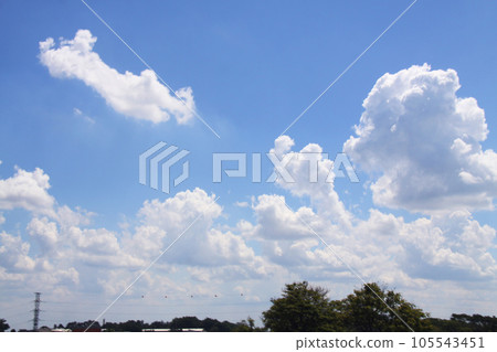 巴西聖保羅的夏日雲彩和藍天 105543451