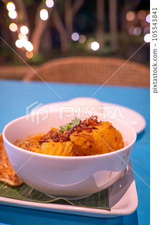 Thai food in hotel in shark bay, koh Tao, Thailand Thai food in hotel in shark bay, koh Tao, Thailand 105543841