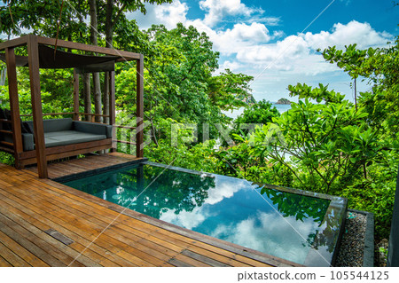 Private pool villa in Haad Tien Beach in shark bay, koh Tao, Thailand Private pool villa in Haad Tien Beach in shark bay, koh Tao, Thailand 105544125