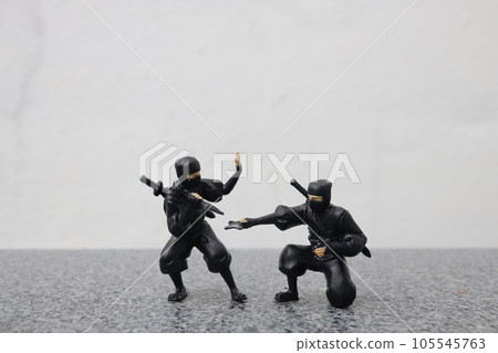 the fun of ninja figure at outdoor 105545763