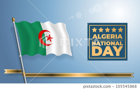 Algeria National Day, celebration template banner 105545868