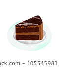 chocolate cake drawn with crayons 105545981