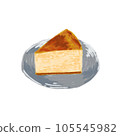 Cheesecake drawn with crayons 105545982