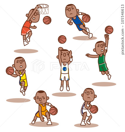 可愛的籃球插畫合集 105546613