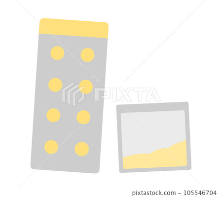 simple yellow oral medicine 105546704