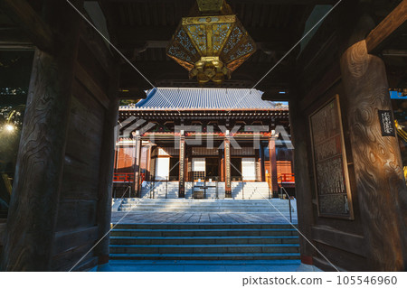 Looking at the main hall from the Niomon Gate of Honkokuji Temple in Yamashina, Kyoto Looking at the main hall from the Niomon Gate of Honkokuji Temple in Yamashina, Kyoto 105546960