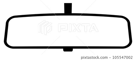 car room mirror silhouette 105547002