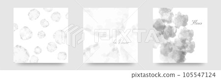 Card with abstract pattern of flowers, water, and glass Card with abstract pattern of flowers, water, and glass 105547124