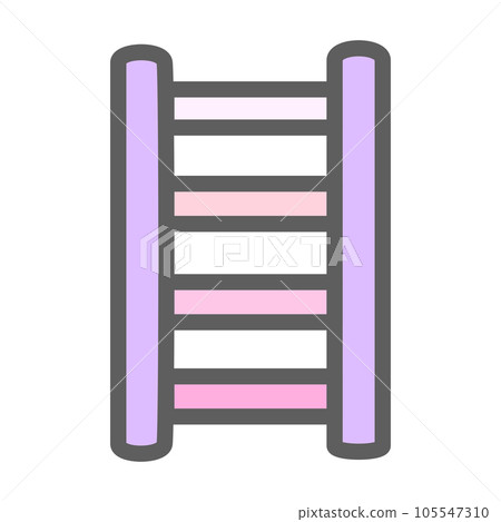 pastel wall ladder flat 105547310