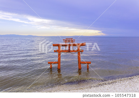 大o神社有明海水下鳥居的神秘風景（佐賀縣） 105547318