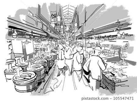 Nishiki Market in Nishiki Koji, Kyoto Nishiki Market in Nishiki Koji, Kyoto 105547471