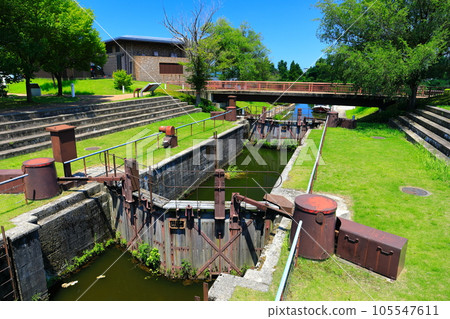 [Toyama Prefecture] Ushijima locks in fine weather (Fugan Canal Kansui Park) 105547611