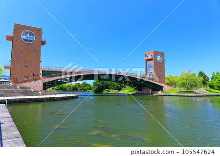 [富山縣] 天氣晴朗的富岩運河環水公園 105547624
