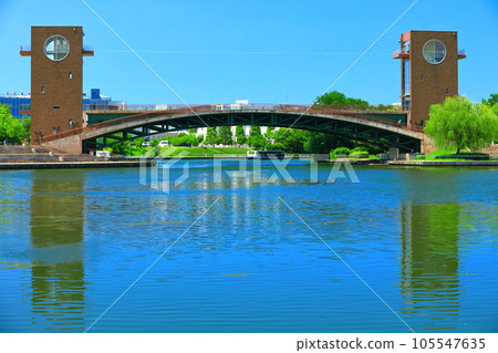 [Toyama Prefecture] Fugan Canal Kansui Park and Fugan Suijo Line in fine weather 105547635