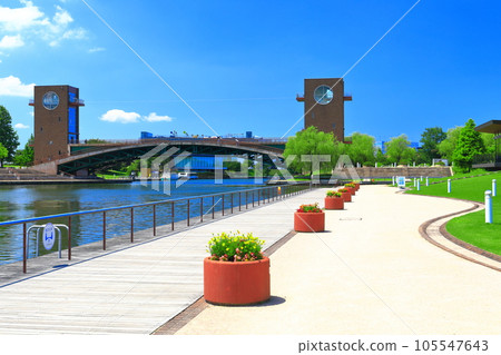 [富山縣] 天氣晴朗的富岩運河環水公園 105547643