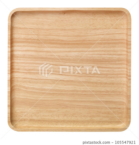 Wooden plate isolated on white background with clipping path. Wooden plate isolated on white background with clipping path. 105547921