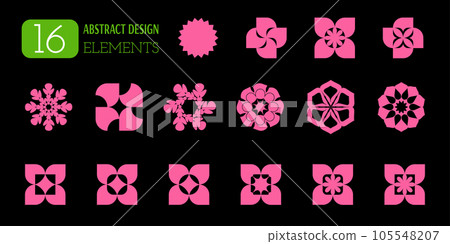 Brutal abstract forms of Swiss design in the style of minimalism. Aesthetics of fashionable geometric shapes in the postmodern style. The design of the Bauhaus in Memphis. Vector. 105548207