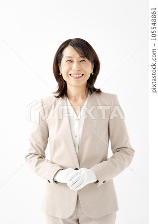Business woman white gloves Business woman white gloves 105548861