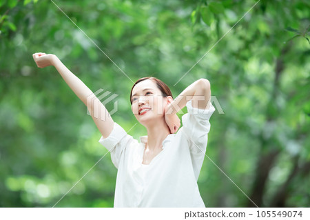 清新綠色清爽女人 105549074