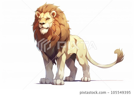 Lion with a fearless face: AI work 105549395