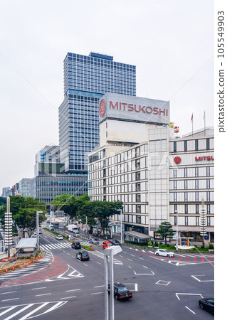 View of the Shin Chunichi Building over the Sakae intersection View of the Shin Chunichi Building over the Sakae intersection 105549903