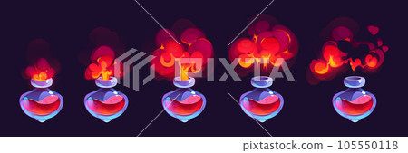 Red laboratory game fire potion icon animation Red laboratory game fire potion icon animation 105550118