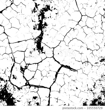 Cracked paint texture vector illustration 105550729