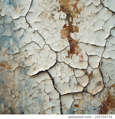 Cracked paint texture vector illustration 105550738