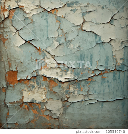 Cracked paint texture vector illustration 105550740