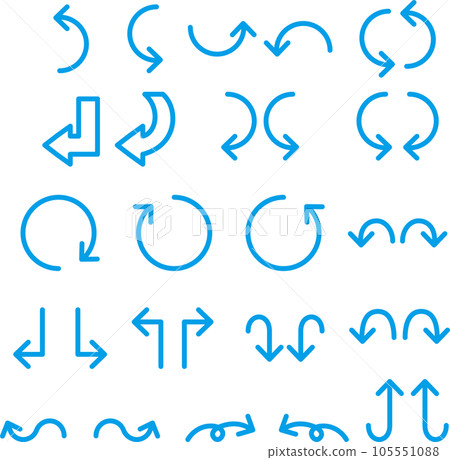 Arrow icon treatment simple illustration material set 105551088