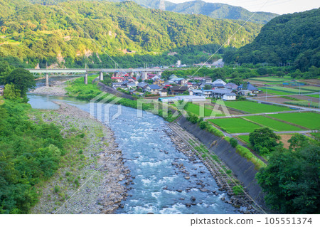 Tonegawa Rural Scene Near Tanashita, Akagi Town Early Morning Scenery Tonegawa Rural Scene Near Tanashita, Akagi Town Early Morning Scenery 105551374
