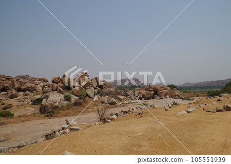 Group of buildings in Hampi, a World Heritage Site, India 105551939