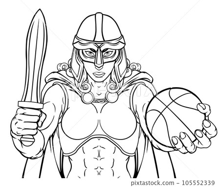 Viking Celtic Knight Basketball Warrior Woman 105552339