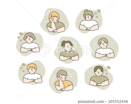 Men and women suffering from poor physical condition illustration 105552436