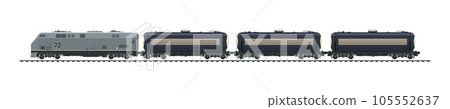 Locomotive with railway tank cars 105552637
