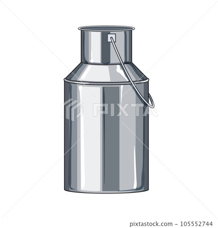 cow metal milk can cartoon vector illustration cow metal milk can cartoon vector illustration 105552744