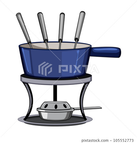 raclette fondue cheese cartoon vector illustration raclette fondue cheese cartoon vector illustration 105552773