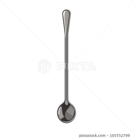 equipment cocktail spoon cartoon vector illustration 105552799