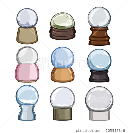 snow ball set cartoon vector illustration snow ball set cartoon vector illustration 105552846